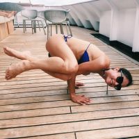 Crazy Yoga from Bethenny Frankel in Bikinis