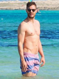 Shirtless Jamie Dornan in Ibiza