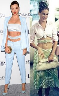 Miranda Kerr in a Midriff with a Belt around it