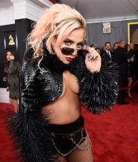 Lady Gaga's Metallica Moth Back Tattoo