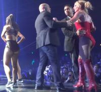 Britney Spears Appears Terrified as Man Crashes Stage During Vegas Residency: 'He's Got a Gun?'