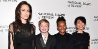 Angelina Jolie with children on the red carpet NBR Awards - 2018