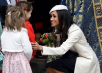 Meghan Markle first appeared on public with Queen Elizabeth