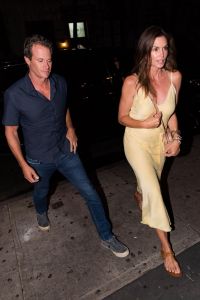 Cindy Crawford went on a date in a silk dress