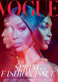 Naomi Campbell graced the cover of the British Vogue