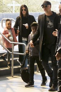 Sandra Bullock was seen with children and a boyfriend for the first time