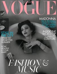 Madonna decorates a cover of British Vogue