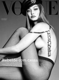 Gigi Hadid starred topless for the Brazilian Vogue