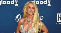 Britney Spears surprised by a somersault