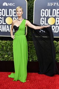 Elegant Charlize Theron in Dior Nymph Dress