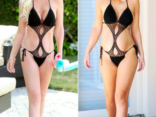 Tori Spelling is Back in her Pregnancy Monokini