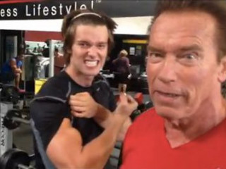 A Birthday Workout of Patrick and Arnold Schwarzenegger