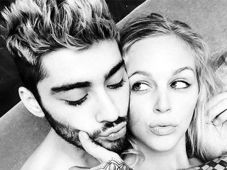 Shirtless Zayn Malik embraces a Mysterious Blonde on the Picture
