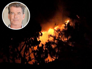 Fire Damaged Pierce Brosnan's House in Malibu