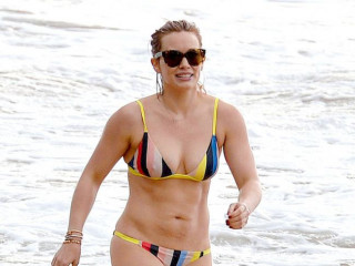 Hilary Duff Is Not Bothered About Looking Perfect in a Bathing Suit
