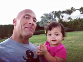 Dwayne 'The Rock' Johnson Teaches His Daughter To Clap While He Is Singing