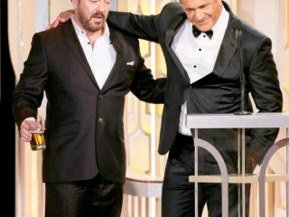 Censored Answer of Ricky Gervais' to Mel Gibson Censored at Golden Globes