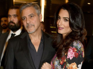 Amal Clooney Goes Out With George Clooney In A Floral Dress