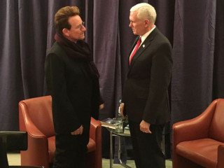 Bono And Mike Pence Speak Of AIDS Bill