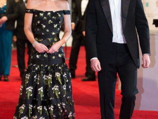 Kate Middleton at BAFTA ceremony in a beautiful dress