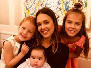 Jessica Alba was pleased with the pictures of her children
