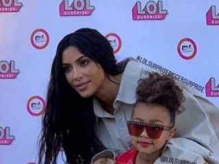 Kim Kardashian's daughter at a podium for the first time