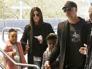 Sandra Bullock was seen with children and a boyfriend for the first time