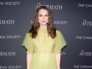 Keira Knightley appeared in a bright green dress