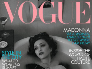 Madonna decorates a cover of British Vogue