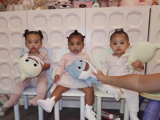 Kim Kardashian showed her youngest daughter and two nieces