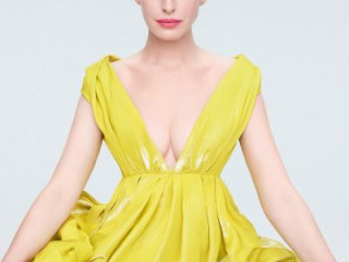 Anne Hathaway illuminated the magnificent neckline in a sensual photoshoot