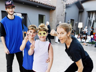 Celine Dion congratulated the twin sons on their 9th birthday