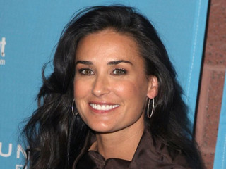 Stylish Demi Moore at the Dior show