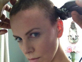 Charlize Theron shaved her hair and recorded it on video