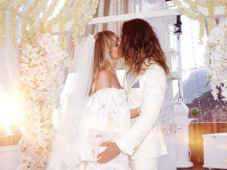 Heidi Klum celebrated her wedding anniversary with her young husband
