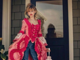 Milla Jovovich's 12-year-old daughter poses in puffy skirts and high heels