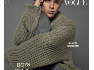 Romeo Beckham made his debut on the cover of a glossy