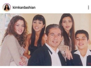 Kim Kardashian showed archival photos with her father