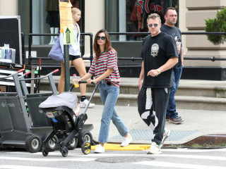 Emily Ratajkowski and her husband and son were spotted out for a walk
