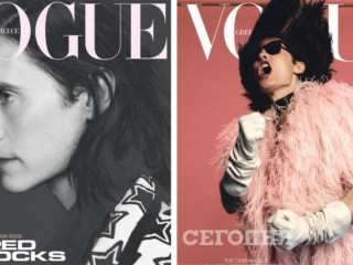 Jared Leto shot for the cover of Greek Vogue