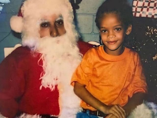 Rihanna, 33, has shown what she looked like as a child