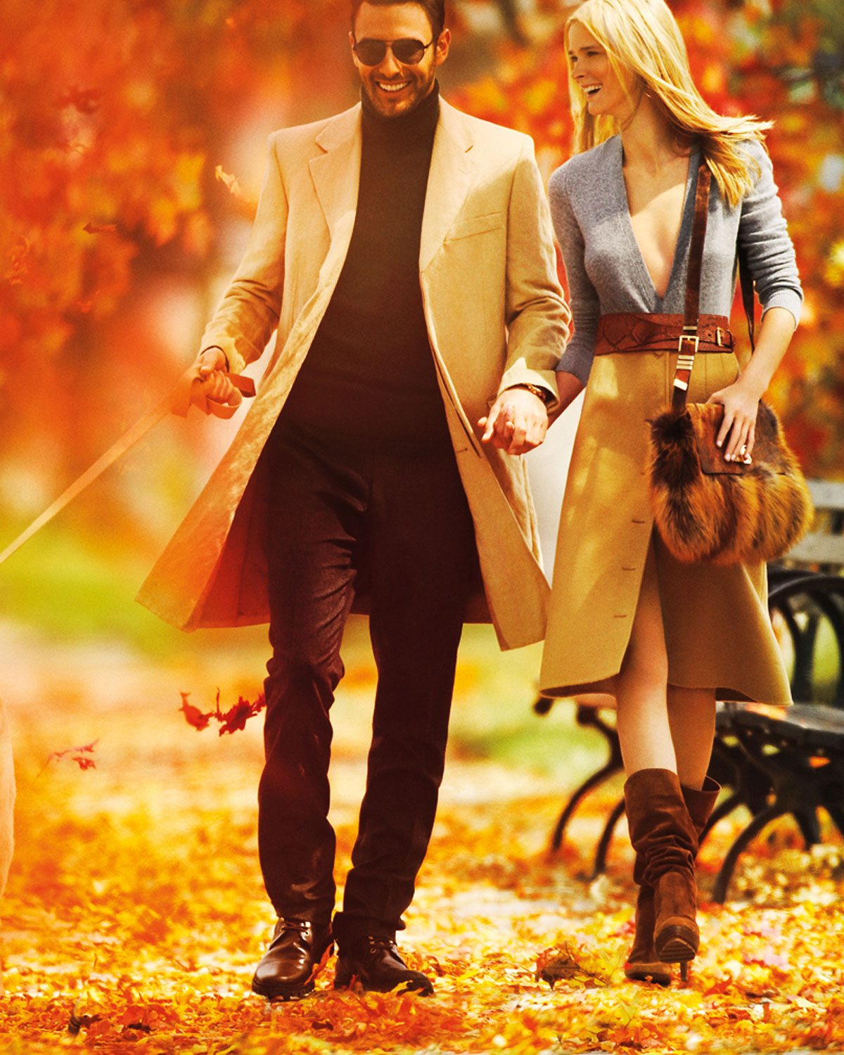 Мужчина и женщина осень