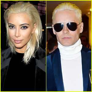 Blonde Heads of Jared Leto and Kim Kardashian showed up at the Same Event