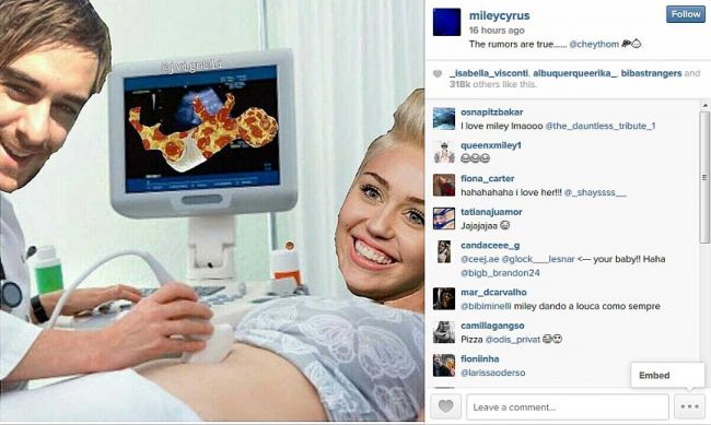  Is Miley Cyrus Mocking Pregnant?
