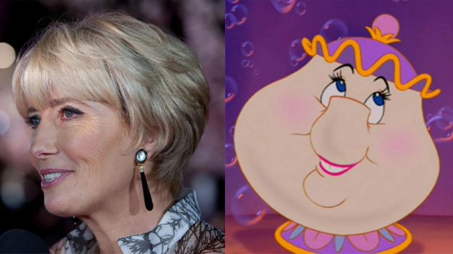 Emma Thompson as Mrs. Potts in Beauty and the Beast