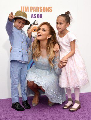 Jennifer Lopez takes Her Children to Home Premiere, Her Son is not excited about the Cameras