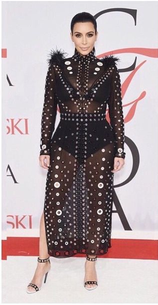 Kim Kardashian's Dress caught on Fire at CFDA Awards