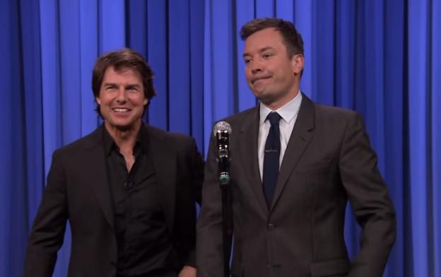 Tom Cruise And Jimmy Fallon at the start of a fight, Epic Lip-Sync Battle!