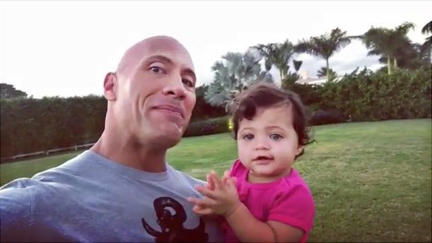 Dwayne 'The Rock' Johnson Teaches His Daughter To Clap While He Is Singing