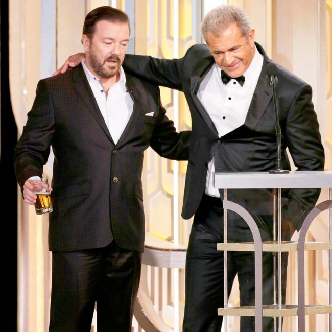 Censored Answer of Ricky Gervais' to Mel Gibson Censored at Golden Globes